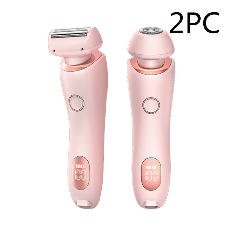 2-in-1 USB Rechargeable Epilator & Trimmer – Women’s Body Shaver Pink 2PC USB Infinite Avenue