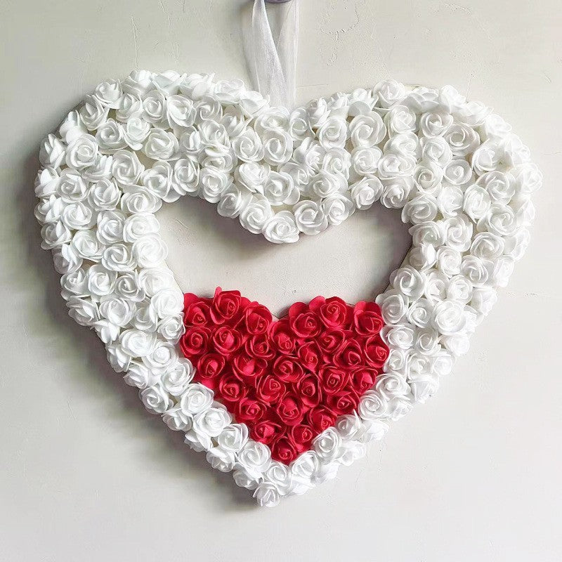 Valentine's Day Double Love Garland Holiday Atmosphere Dress Up Ornaments A 45x45CM Infinite Avenue