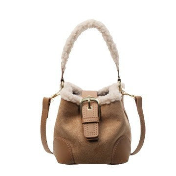 Women's Retro Plush Shoulder Bag – Casual & Portable Infinite Avenue