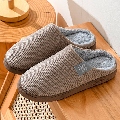 Home Indoor Wear-resistant Non Slip Cotton Slippers Calibration Coffee Infinite Avenue