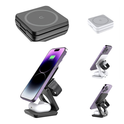 Folding Three-in-one Wireless Charger Portable Magnetic Suction Infinite Avenue