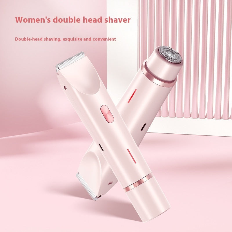 2 In 1 Hair Remover Women's Double Head Shaver Private Pubic Hair Trimmer Electric Razor Wet Dry Electric Body Hair Infinite Avenue