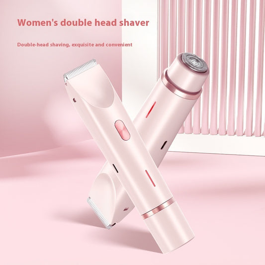 2 In 1 Hair Remover Women's Double Head Shaver Private Pubic Hair Trimmer Electric Razor Wet Dry Electric Body Hair Infinite Avenue