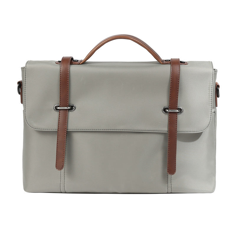 Men's Portable Casual Canvas Shoulder Bag Gray Infinite Avenue