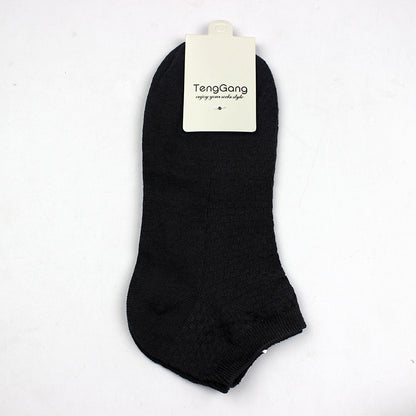 Men's Bamboo Fiber Low-Cut Socks – All Seasons Dark Gray Free Size Infinite Avenue