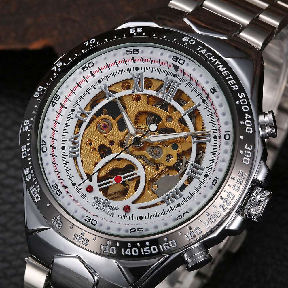 Men's Personality All-steel Hollow Automatic Mechanical Watch Infinite Avenue