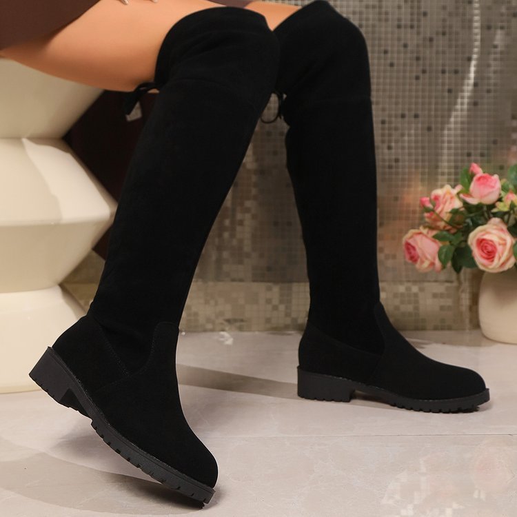 Women's High Platform Solid Color Fashion Boots Infinite Avenue