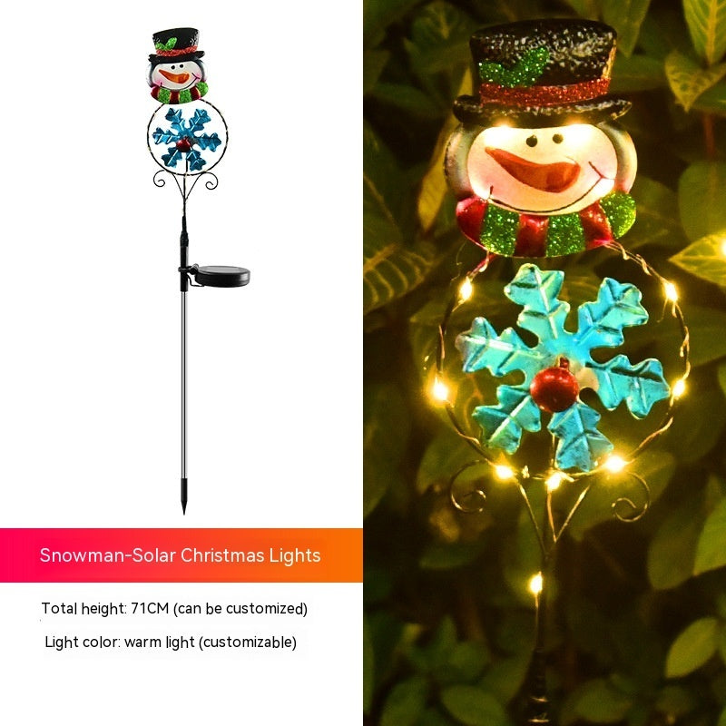 Solar LED Christmas Snowman & Elk Ground Lights Snowman Infinite Avenue