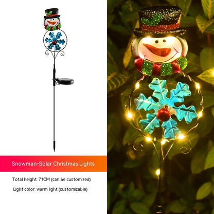 Solar LED Christmas Snowman & Elk Ground Lights Snowman Infinite Avenue