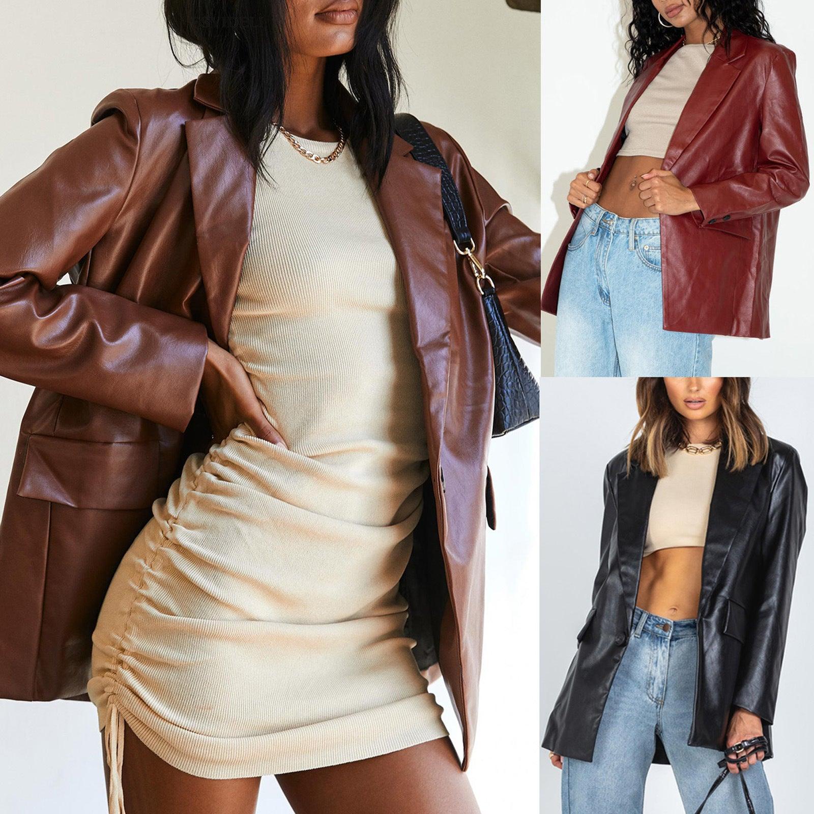 Women's Versatile Casual Warm Leather Jacket - Infinite Avenue