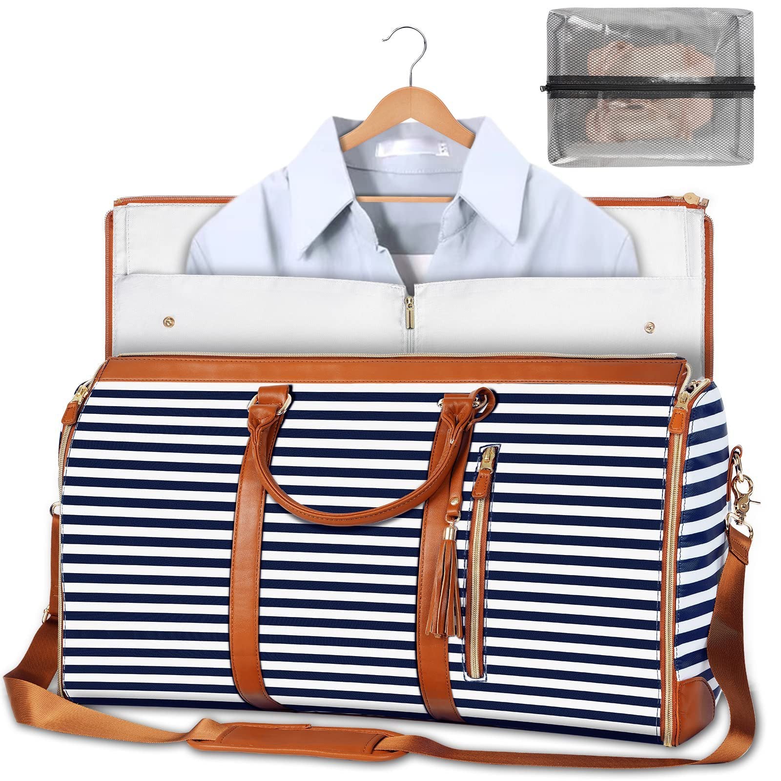 Large Travel Duffle Bag – Waterproof Folding for Women Sapphire Stripes Infinite Avenue