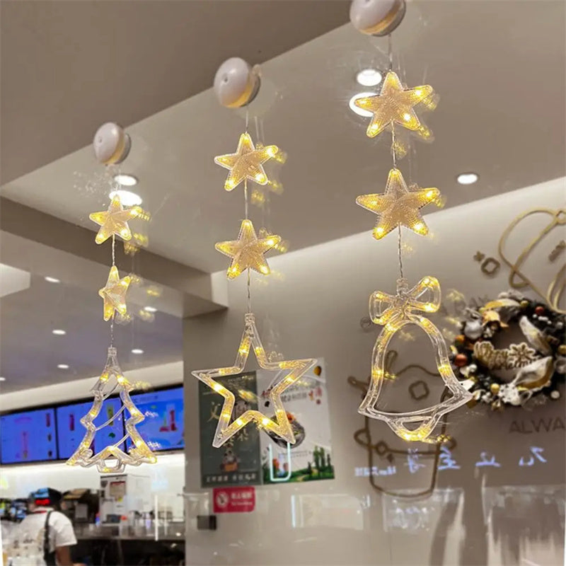 3pcs LED Star Lights – Christmas Tree & Window Hanging Ornaments Infinite Avenue