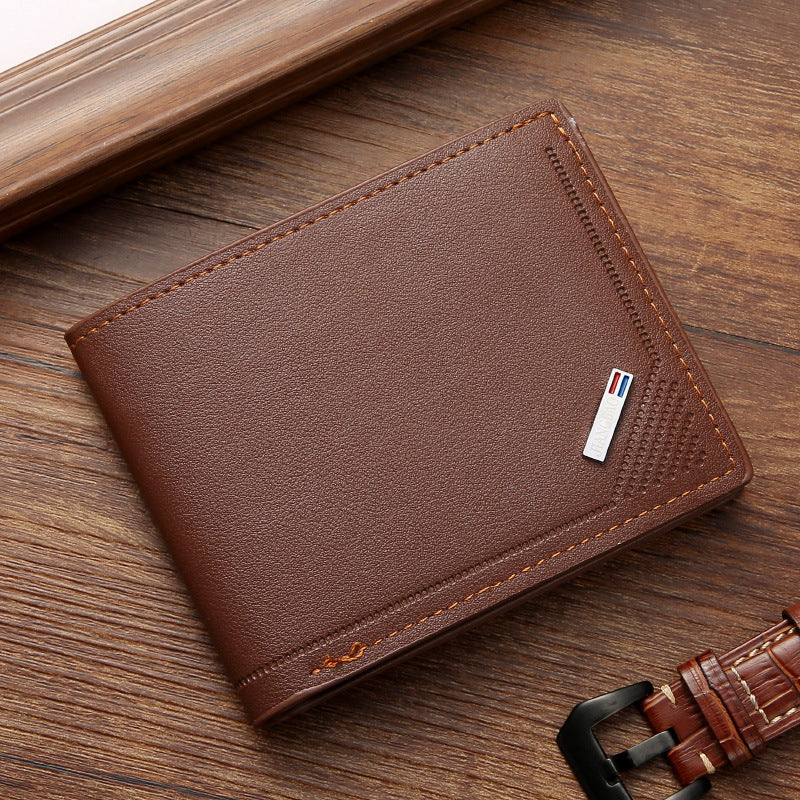 Multi Slot Large Capacity Horizontal Business Wallet Brown Infinite Avenue