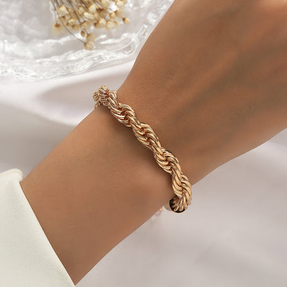 Metal Twist Geometric Knot Winding Hollow Open-end High-grade Light Luxury Personality Fashion Ladies' Bracelet 28Style Bracelet Pure Natural Infinite Avenue