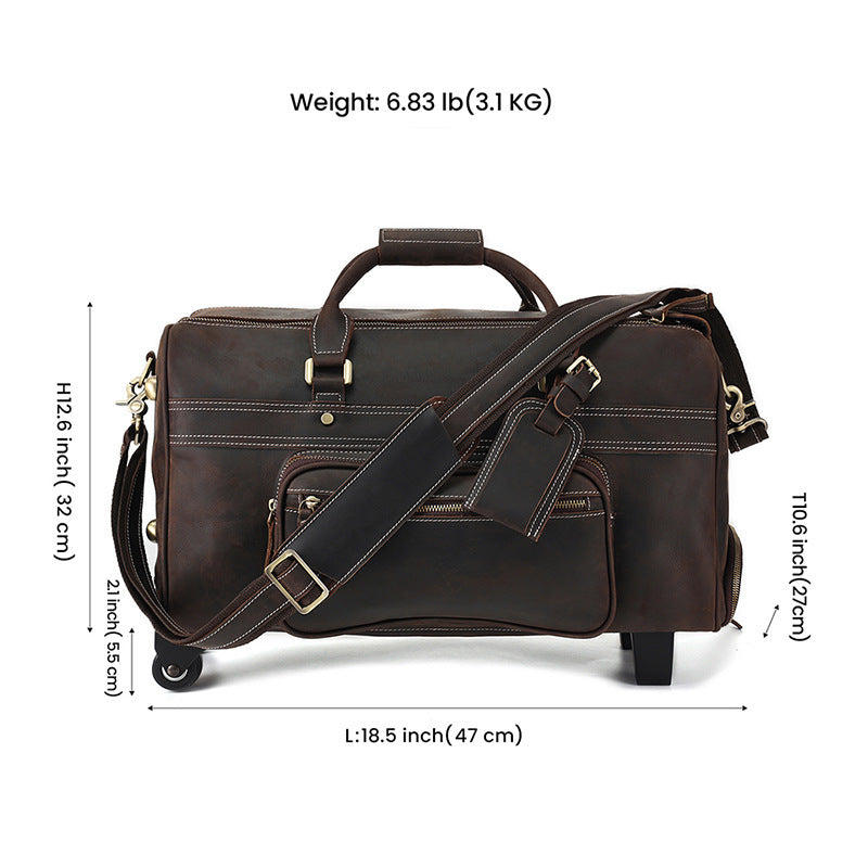 Leather Retro Portable Travel Bag For Men Infinite Avenue