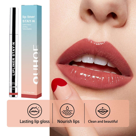 Lip Liner Pen Dark Brown Waterproof Long Lasting Plump Soft Lip Gloss Makeup Cosmetics Infinite Avenue