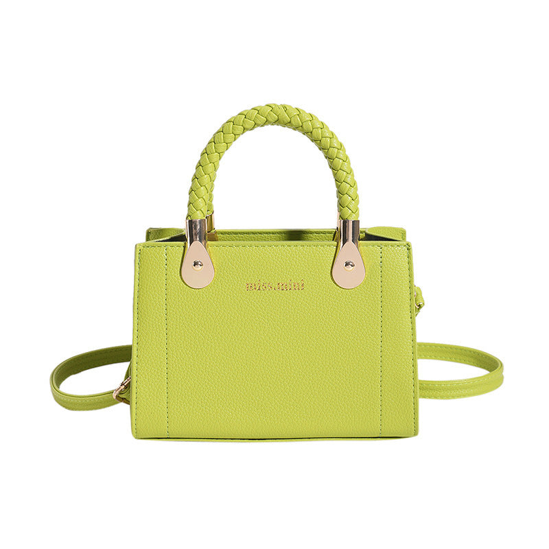 Women's Bag Trendy Fashion Ins Lychee Pattern Portable Green Infinite Avenue