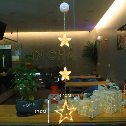 3pcs LED Star Lights – Christmas Tree & Window Hanging Ornaments 3pcsFivepointed Star Infinite Avenue