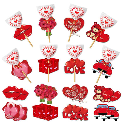 Valentine's Day Decoration Love Card Holder Gift Party Supplies 16pcs Love Card Decoration Infinite Avenue