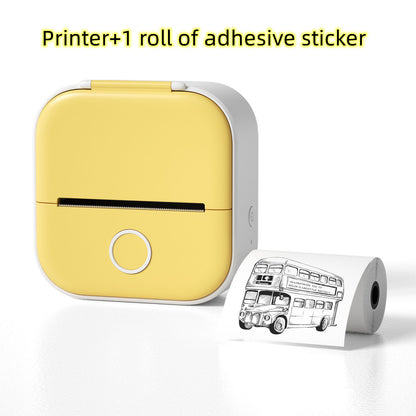 Portable Mini Thermal Label & Photo Printer – Bluetooth Compatible Yellow USB Infinite Avenue