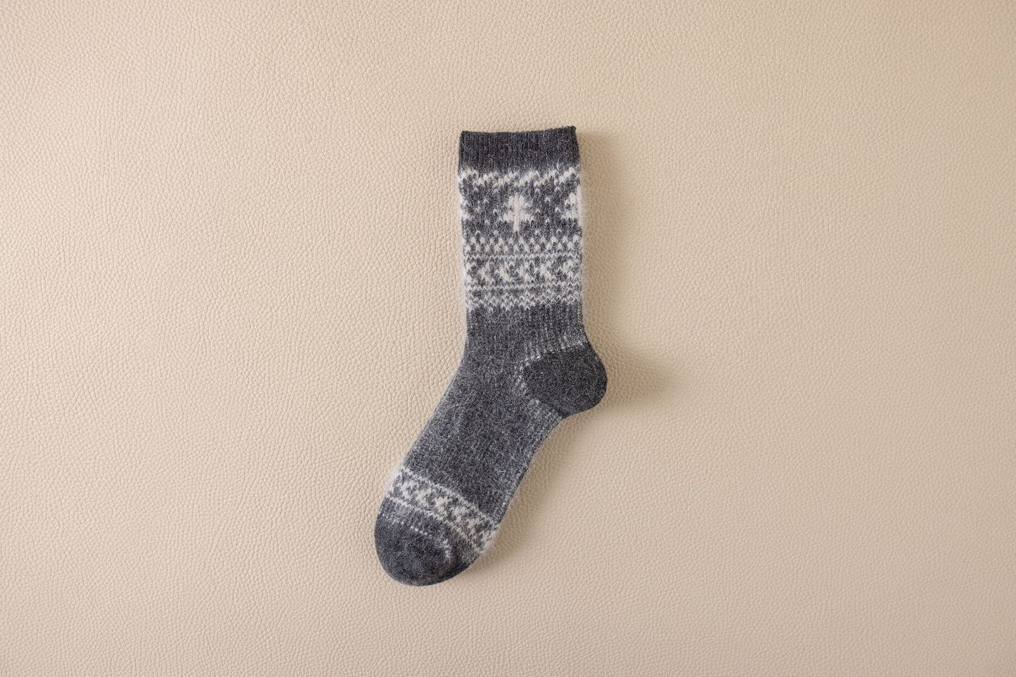 Autumn & Winter Mid-Calf Thick Knit Women's Socks 3 Dark Gray Infinite Avenue