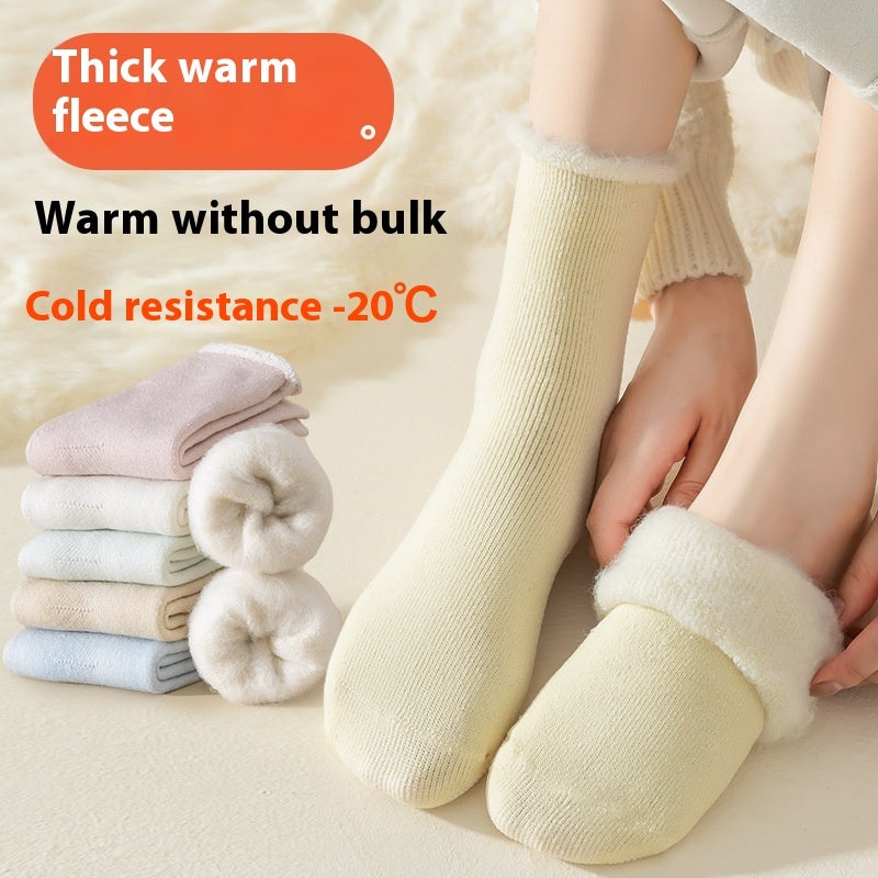 Women's Fleece-Lined Mid-Calf Warm Cashmere Socks Infinite Avenue