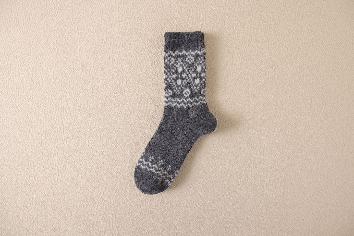 Autumn & Winter Mid-Calf Thick Knit Women's Socks 2 Dark Gray Infinite Avenue