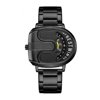 Men's U-shaped Fashion Watch Black Black Infinite Avenue