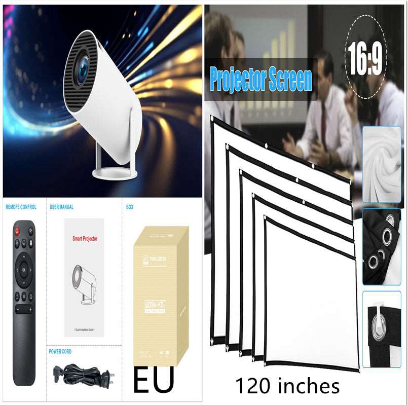 HY300 Pro Projector Home Theater Entertainment Portable Small Projector Set5 EU Infinite Avenue