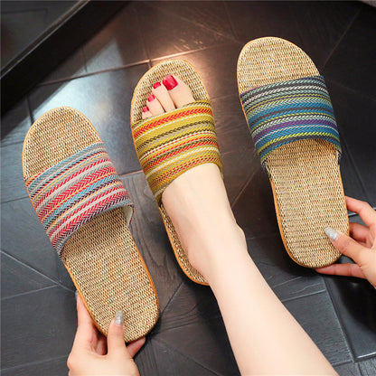 Home Linen Slippers Printed Cute Fashion Infinite Avenue