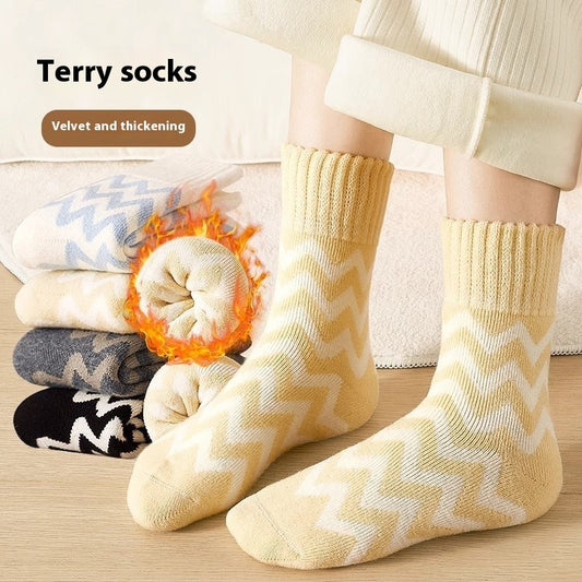 Thick Winter Fleece-Lined Women's Warm Floor Socks Infinite Avenue