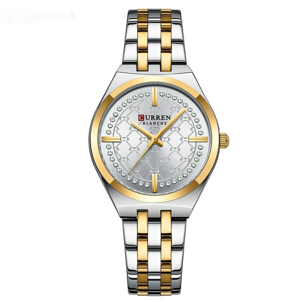 Quartz Hot Waterproof Women's Watch Golden White Infinite Avenue