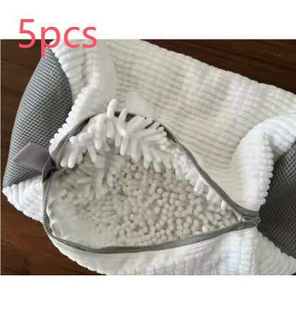 Reusable Zippered Shoe Laundry Bag – For Sneakers & Tennis Shoes White 39x19CM 5PCS Infinite Avenue