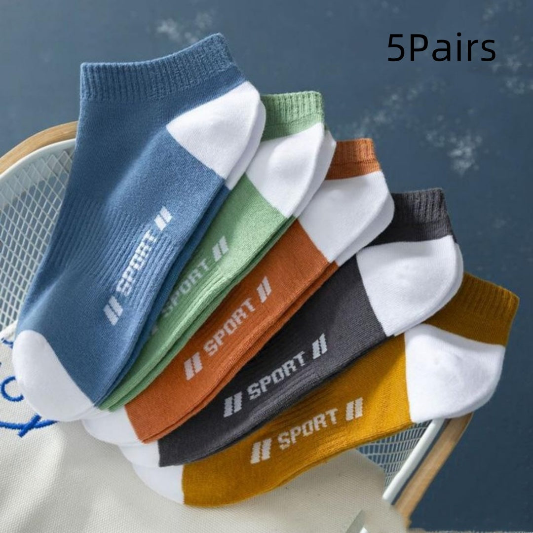 Men's Mid-Calf Deodorant Socks Trend Sports 5 Pairs Infinite Avenue