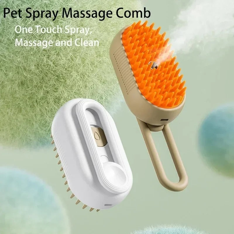 3-in-1 Electric Pet Grooming Brush – Steam, Massage & Hair Removal Infinite Avenue