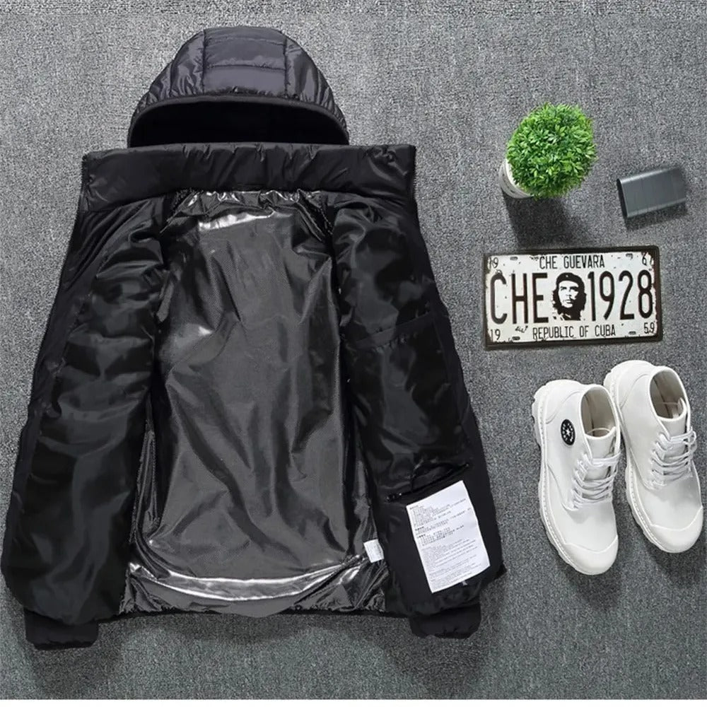 Men’s USB Heated Jacket – Thermal Cotton Coat for Winter Infinite Avenue