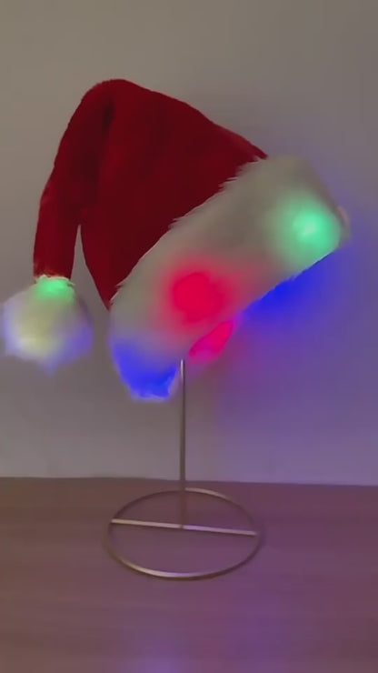 LED Santa Hat – Plush Luminous Holiday Accessory