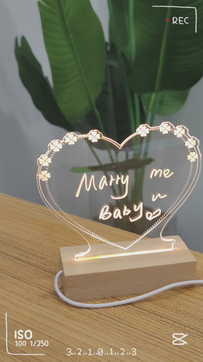 Creative Note Board Creative Led Night Light USB Message Board Holiday Light With Pen Gift For Children Girlfriend Decoration Night Lamp